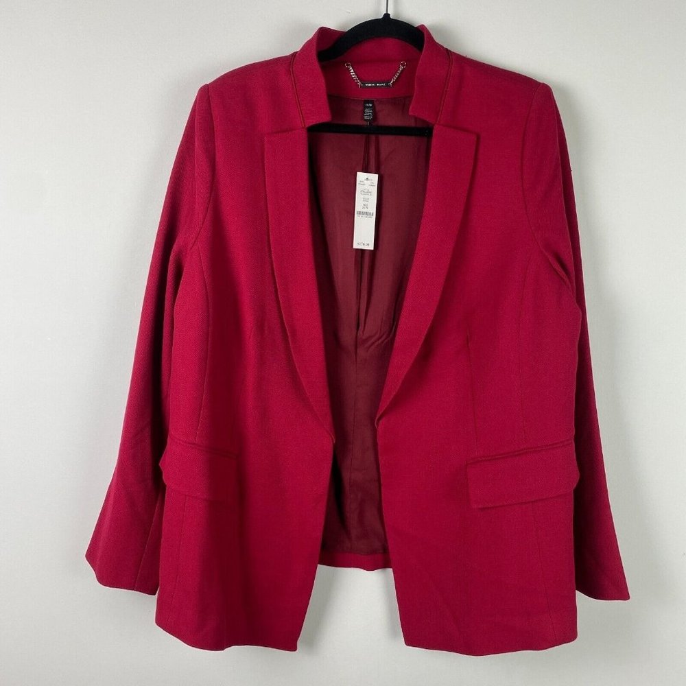 White House Black Market The Luxe Suit Blazer Size 16W Cardinal Red